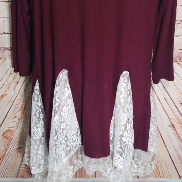 CW Classic | Women's Long Sleeve Lace Tunic NWOT - Picture 3 of 8